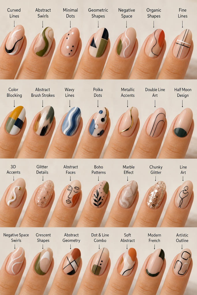 abstract nail art